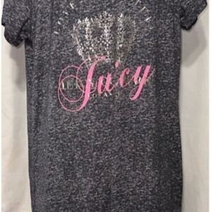 Juicy Couture Gray Pajama Top with Pink Accents
